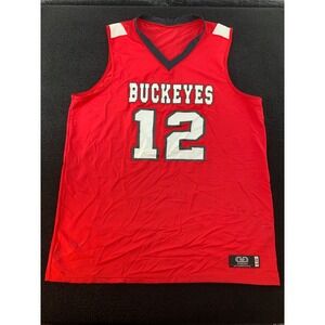Gamegear Buckeyes 12 Basketball Jersey Red Men's Size LG